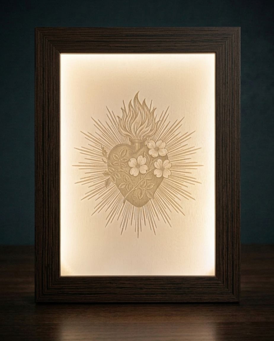 Sacred Heart of Jesus Glow Frame