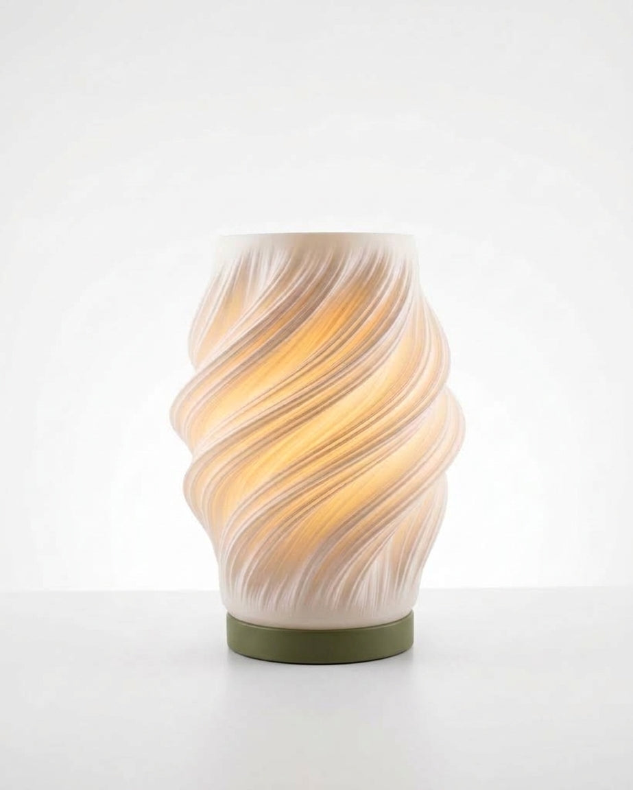 Luméa Spiral table lamp, Olive Green base