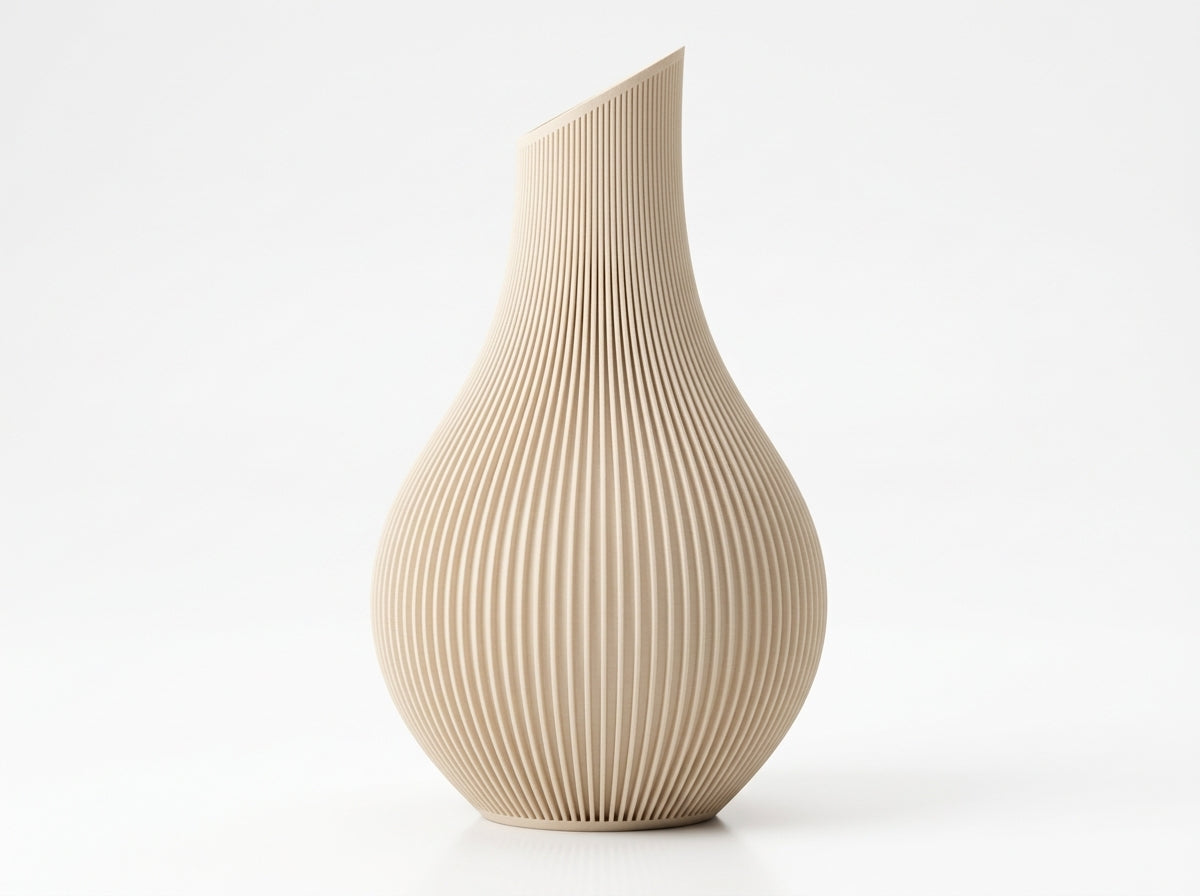 Terra Drop vase, Beige