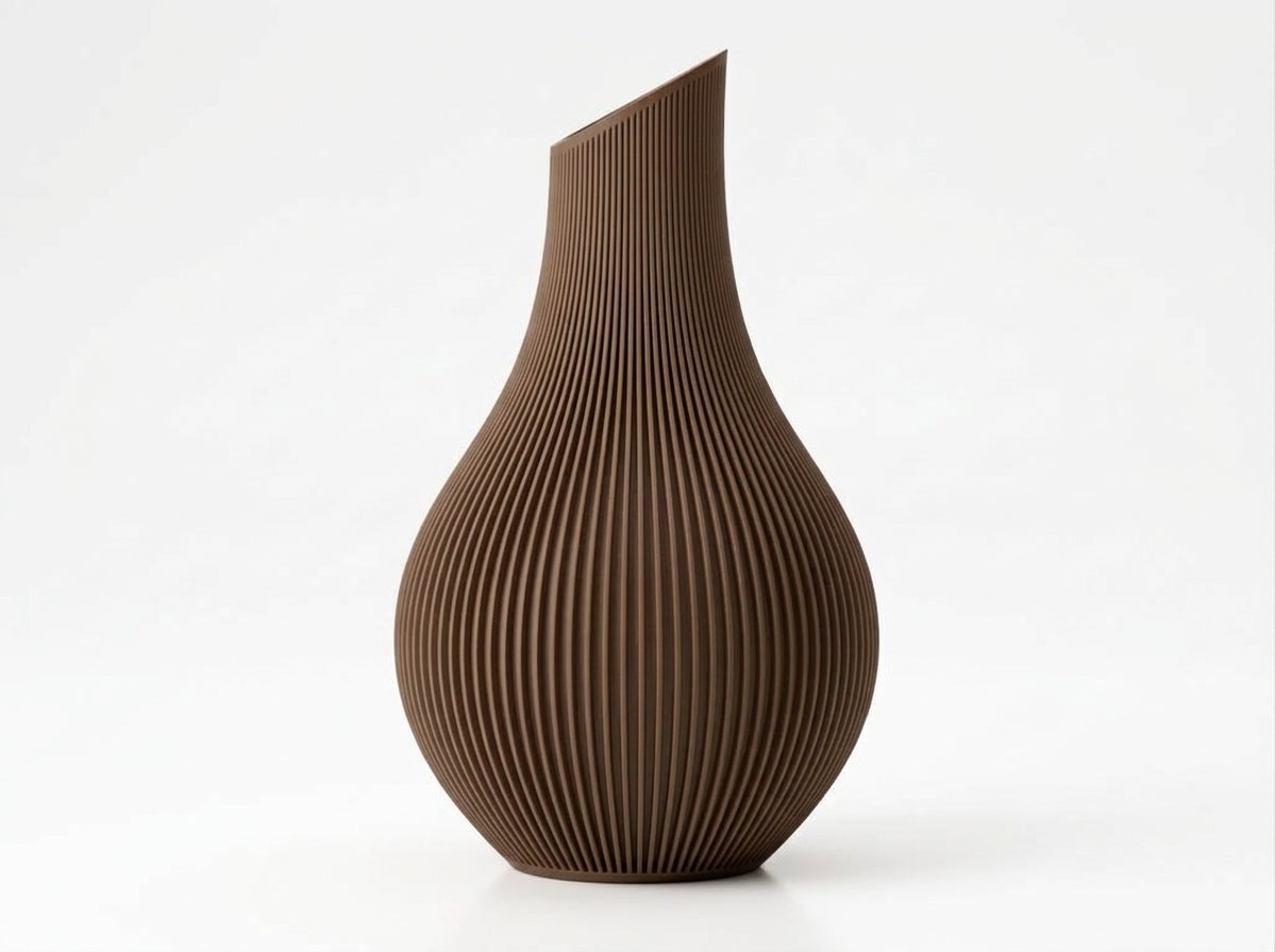 Terra Drop vase, Brown