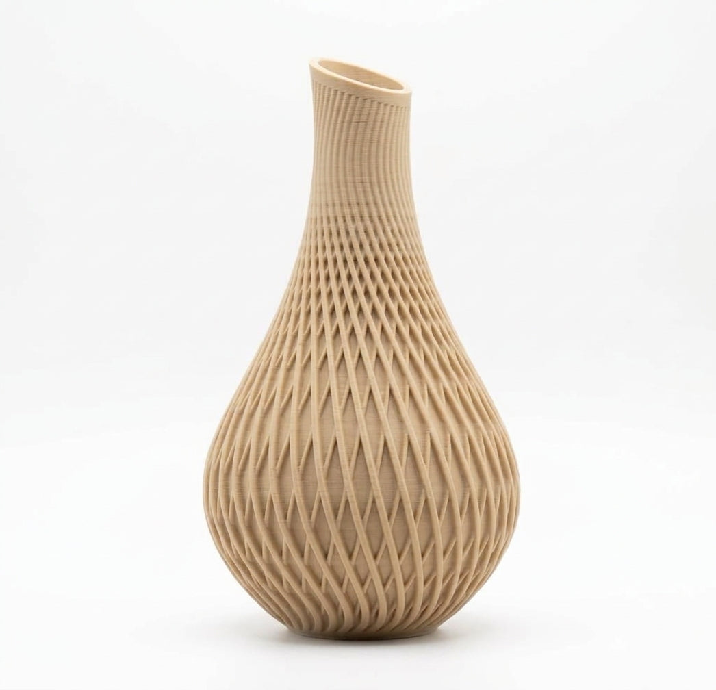 Terra Lattice vase, Beige