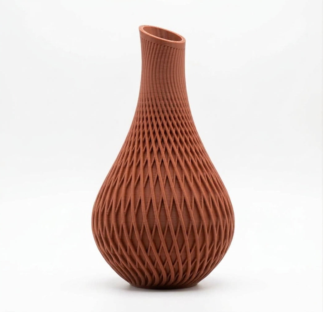 Terra Lattice vase, Brick