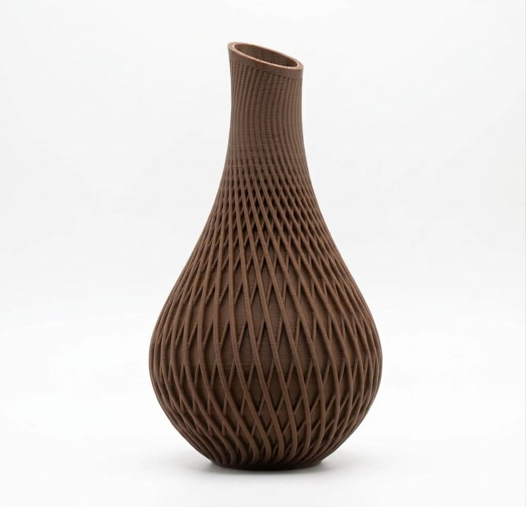 Terra Lattice vase, Brown